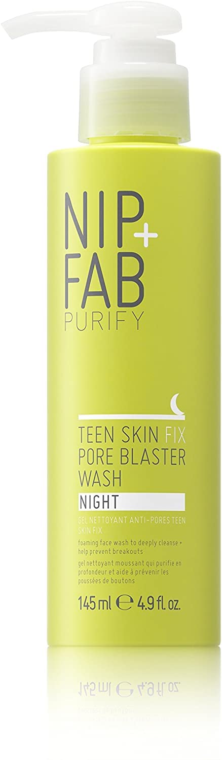 Nip + Fab Teen Skin Fix Pore Sprayer Night Cleanser with salicylic acid, mustard extract and tea tree oil to clear cleanser, prevent breakouts and fine pores,4.4 oz