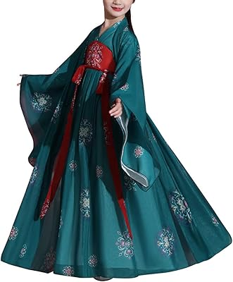 huawei hua 豪华中国公主汉夫连衣裙唐王朝儿童古代ruqun 宽袖大摆