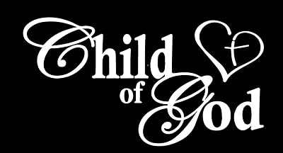 child of god - 模切乙烯基贴花 - 13.97 cm 宽 x 7.