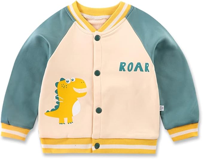 sitmptol 婴儿/婴儿男孩女孩棒球夹克幼儿儿童纽扣外套上衣