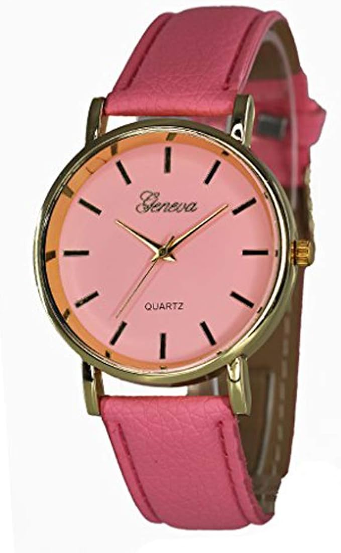 现代风格女式粉色舒适男友礼服手表&amp; swanson 拉链旅行健身房