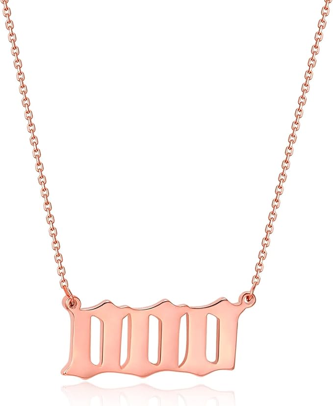 auxamy 天使数字项链女士,女孩 111 222 333 44 555 66 77 88 999