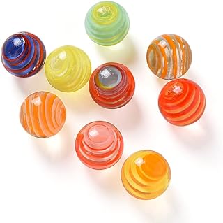 适合 4-8 岁儿童,大号彩色混合玩具透明小号复古弹珠用于花瓶便宜 diy