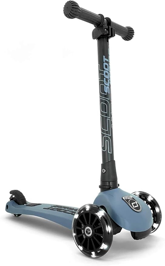 scoot &amp; ride highwaykick 3 儿童宽板立式滑板车带 led 轮