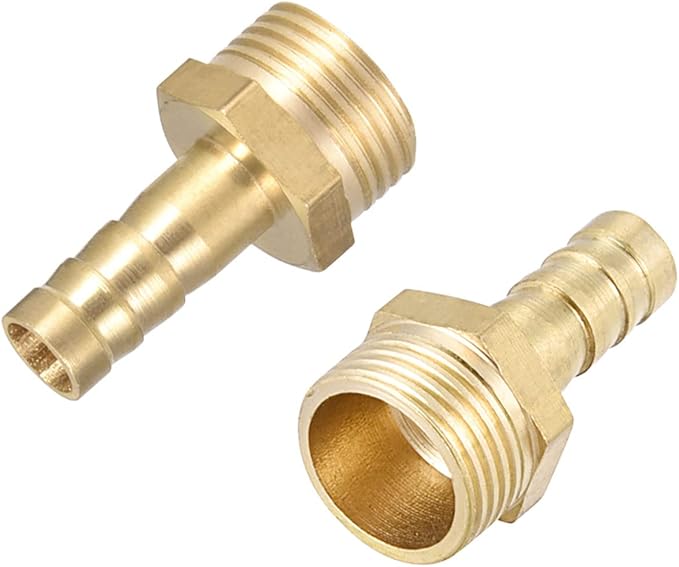 meterxity 黄铜倒钩软管连接器 - 用于运输空气液体的管道接头适配器