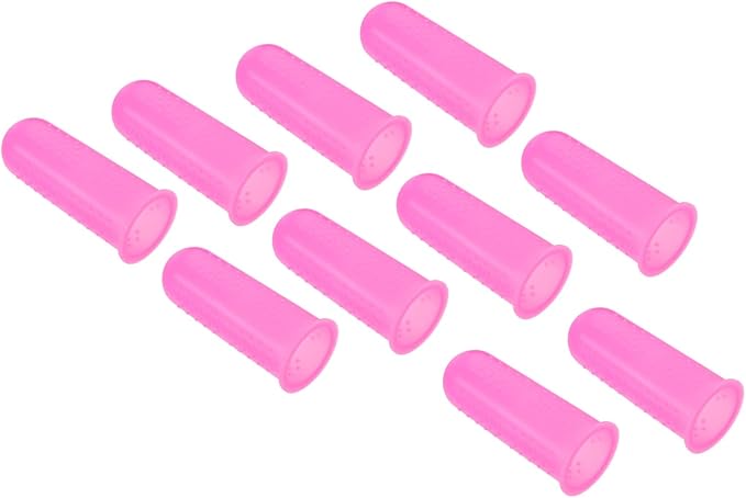 PATIKIL 0.59 英寸橡胶手指尖,10 只装硅胶拇指指尖保护套,防护手指握把顶