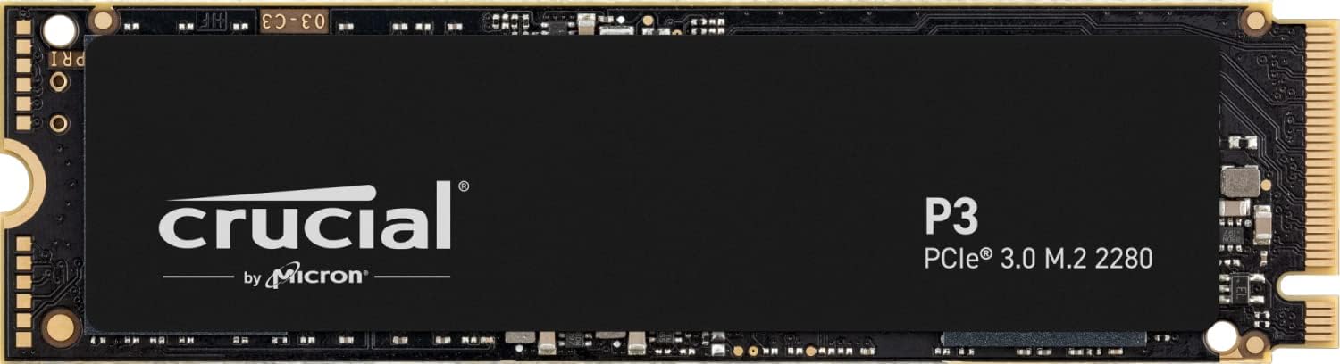 Crucial P3 1TB PCIe Gen3 3D NAND NVMe M 2 SSD 3500MB s 