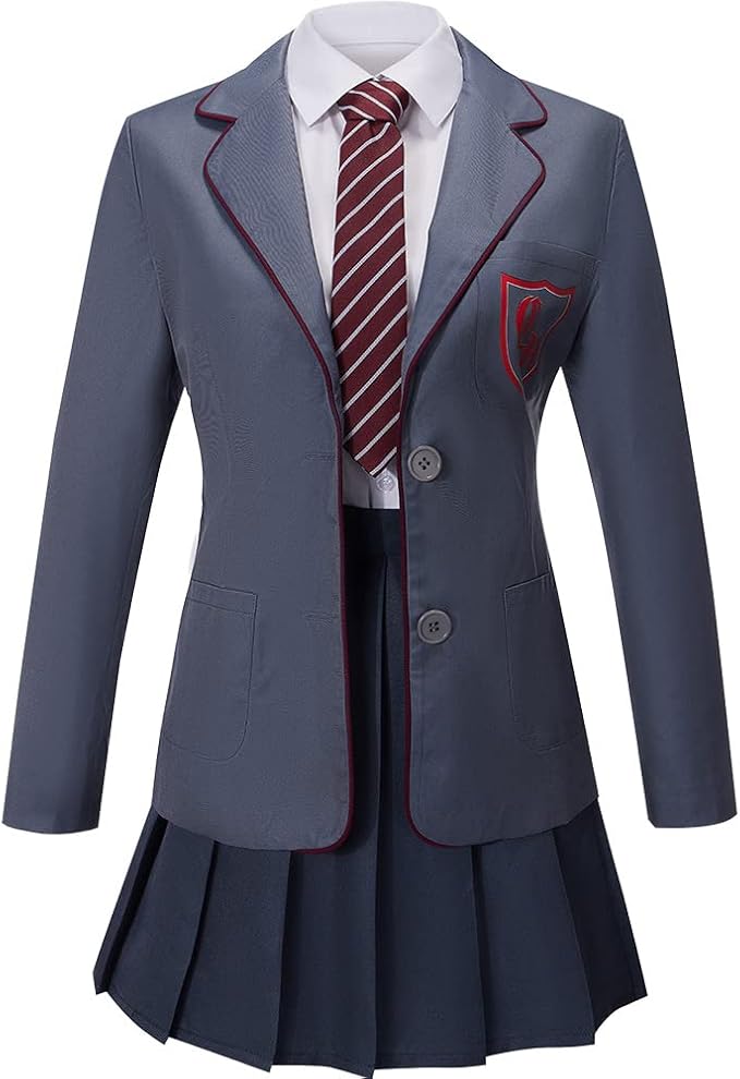 upupcos roald dahl matilda 音乐角色扮演服装灰色红色校服 jk