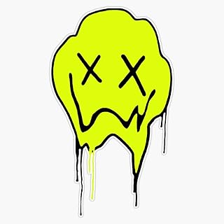 stickeru 融化笑脸保险杠贴纸乙烯基贴花 12.7 厘米