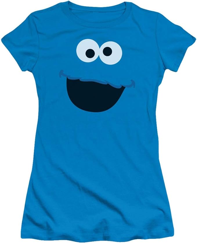 sesame street 电视剧饼干怪脸轮廓青少年透明t恤