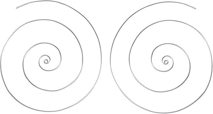 marycrafts 纯银大螺旋形线波西米亚耳环