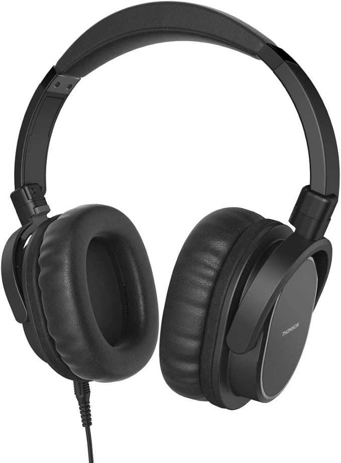 thomson 耳机带麦克风和长线(立体声耳机适用于pc或电视,入耳式耳机