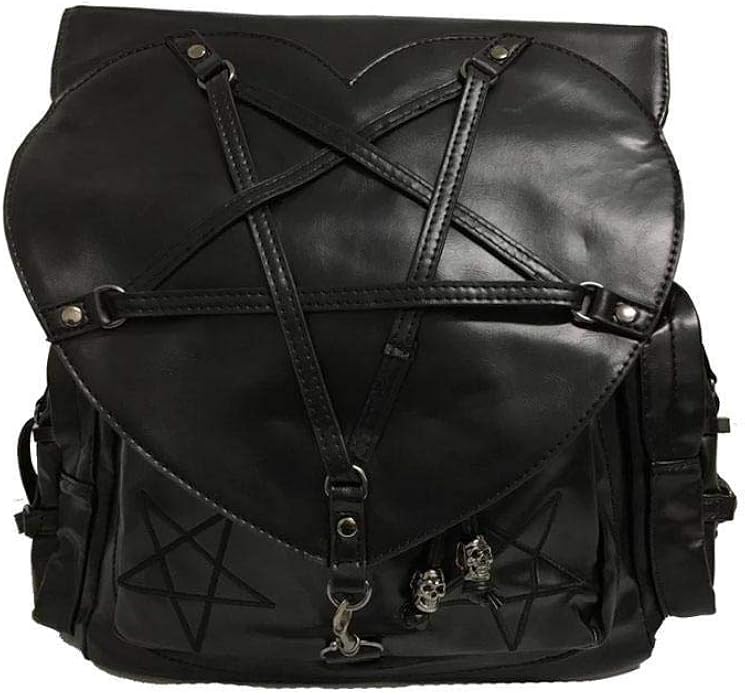 lost queen jamie 心形编织五角星哥特式背包