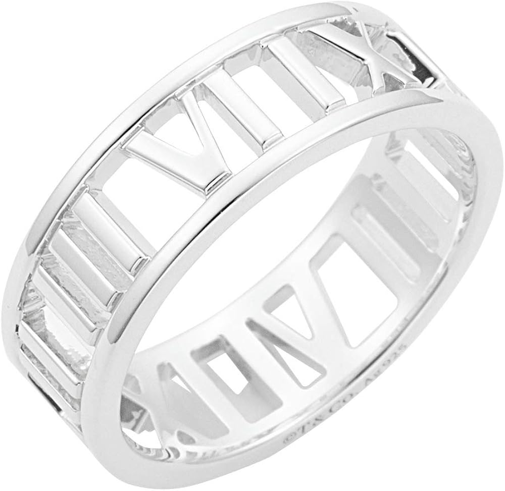 tiffany蒂芙尼纯银atlas宽型戒指