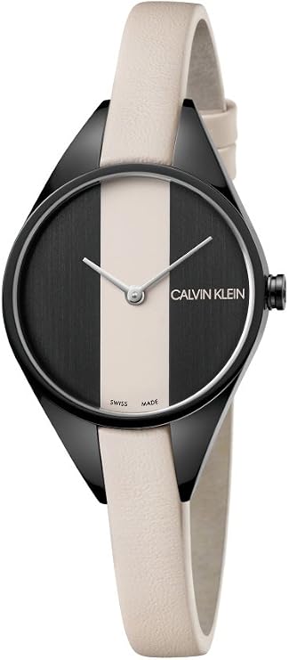 卡尔文克莱恩calvinklein腕表2针rebelrebel黑色奶油色黑色k8p237x1