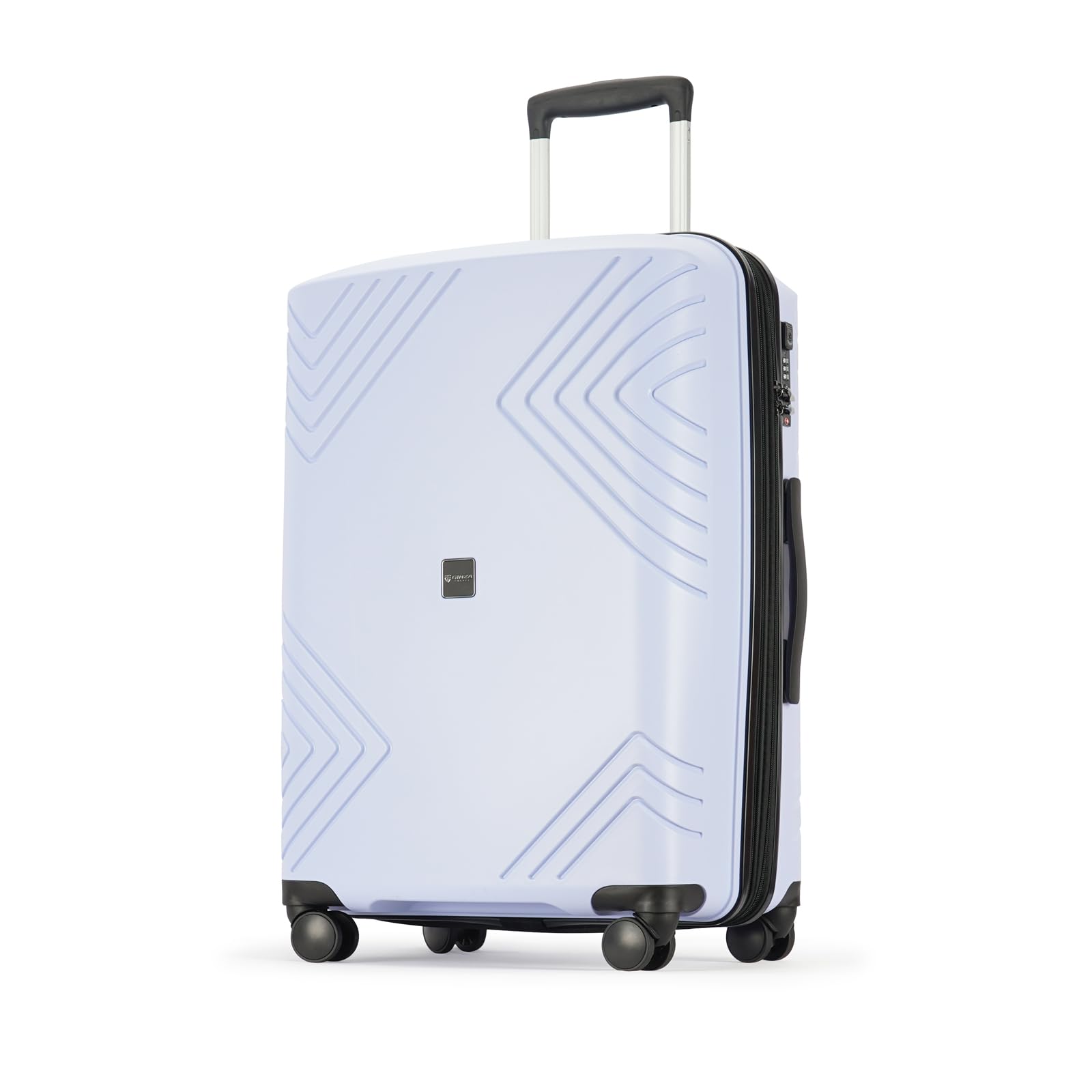 GinzaTravel Rune Series expandable 3 suitcase sets, lightweight hard shell suitcase with universal wheel TSA lock,PP material Business fashion suitcase, light blue, Carry-On 20", Ginzatravel Rune Seri