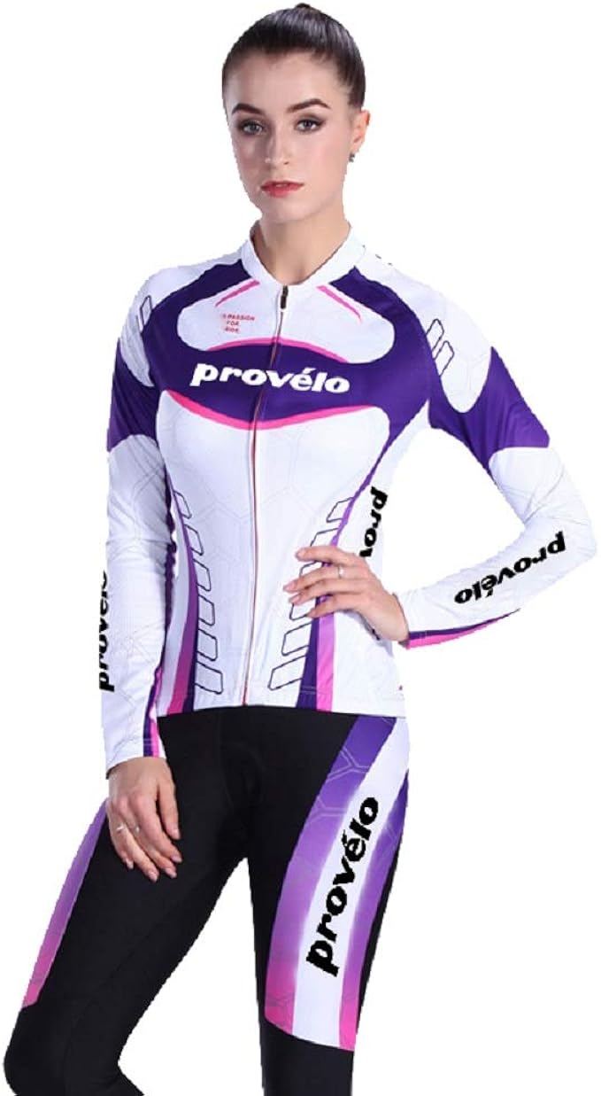 pro velo 女式骑行服套装长袖公路自行车服装山地米自行车服