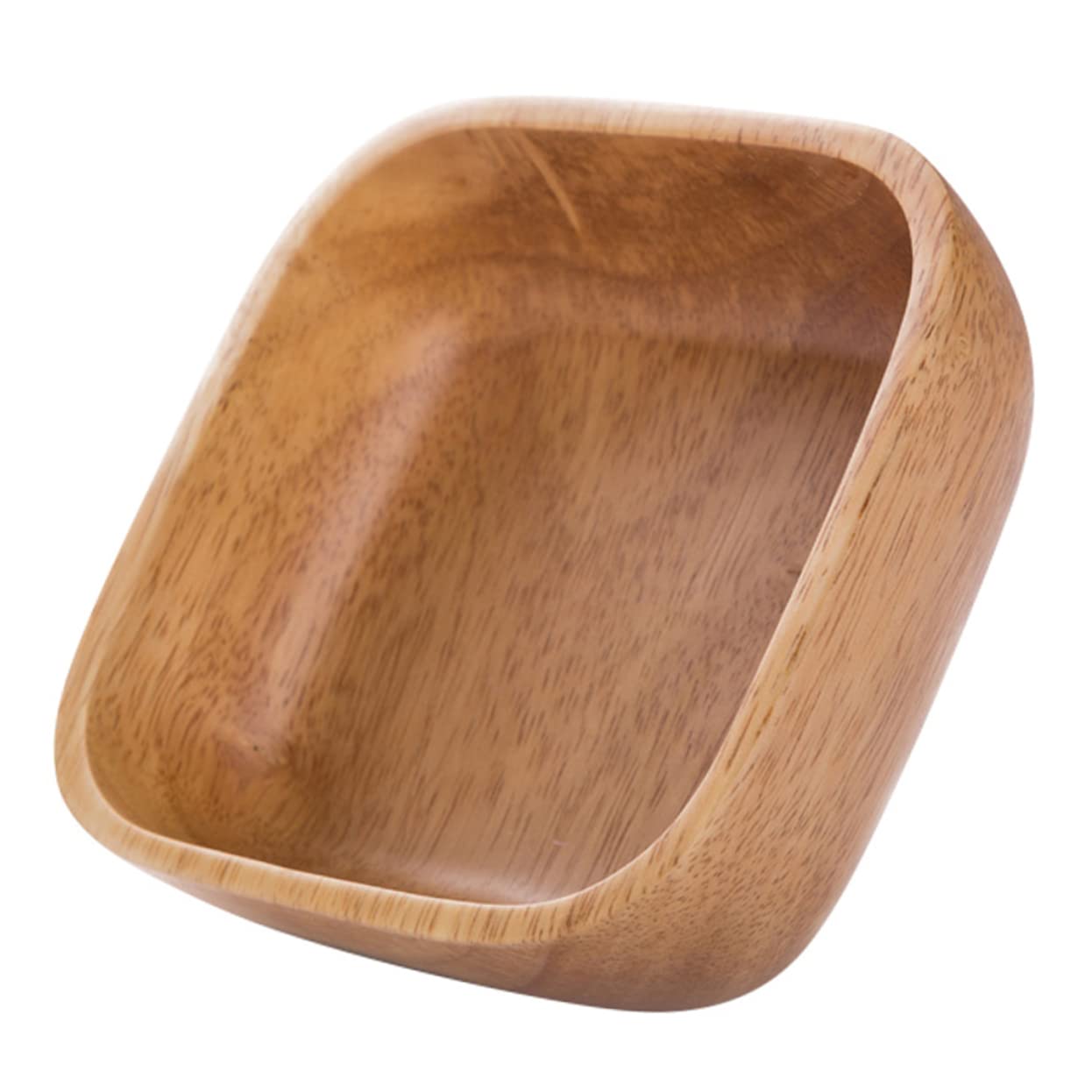 Angoily Piece Wooden bowl Wooden Fruit bowl Fruit Tray Gift Set Food Mira Noodle Bowl Wooden Pasta Bowl Food Service Bowl Food Dish Simple wooden dessert cosmetics snack dish Seasoning set