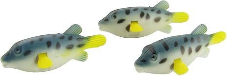 Uxcell 3 件套塑料水族箱鳍尾斑点鱼 黄色 黑色 亚马逊中国 宠物用品