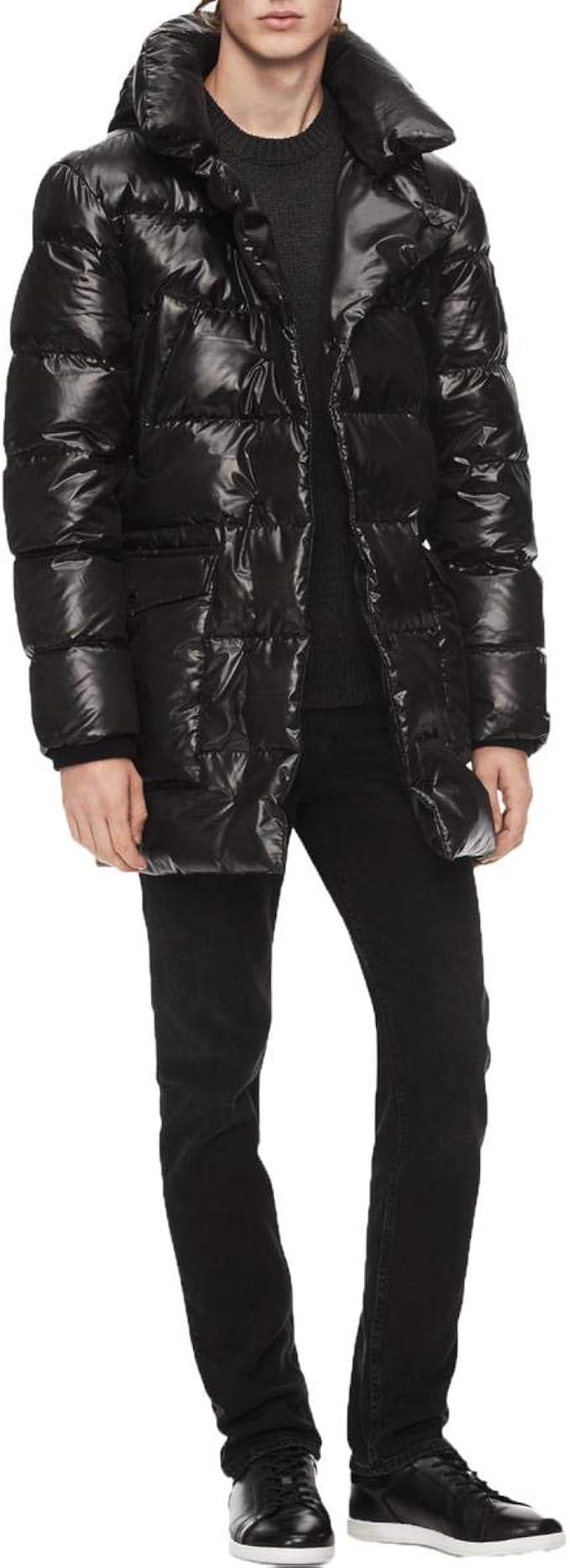 calvin klein 男式超大夹棉保暖冬季羽绒服