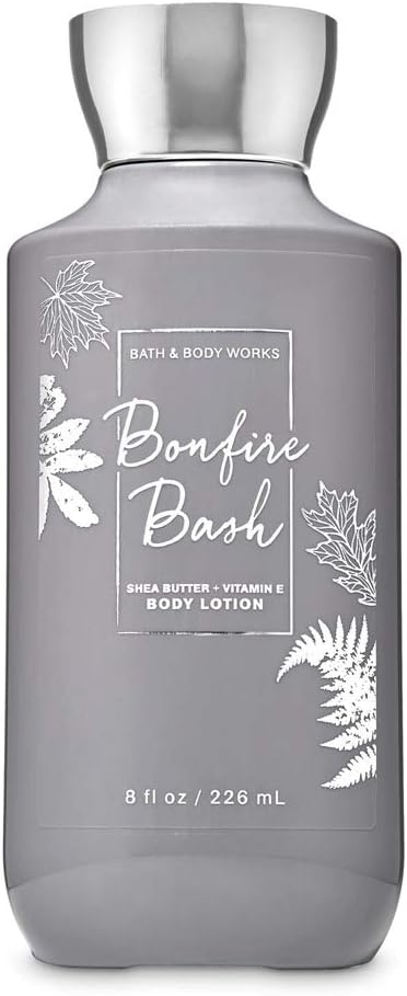 Bath And Body Works Bonfire Bash 24小时保湿身体乳 椰子油 乳木果油和维生素e 8液体盎司 226毫升 亚马逊中国 美容化妆