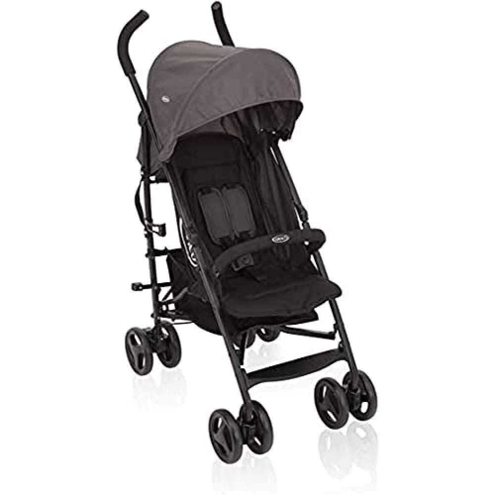 Graco Grey TraveLite stroller (birth to around 3 years,0-15 kg), light folding, black/grey