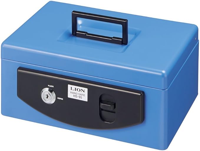lion 办公用品 手提保险柜 ss尺寸 a5大小以下收纳尺寸 hs-95 蓝色