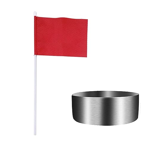 yuhoo 迷你高尔夫旗杆,后院旗杆,高尔夫旗杆迷你推杆*高尔夫旗,不锈钢