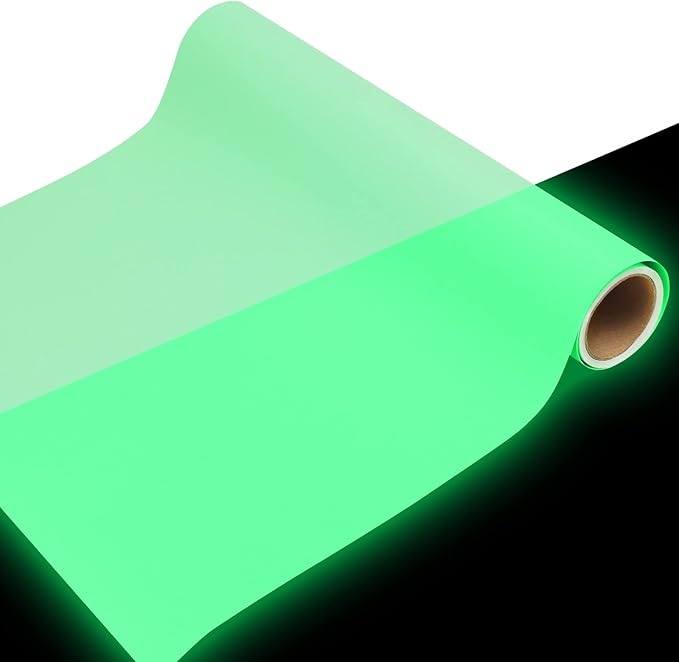 自粘乙烯基,永久工艺乙烯基卷 12 英寸 x 6 英尺夜光荧光哑光乙烯基