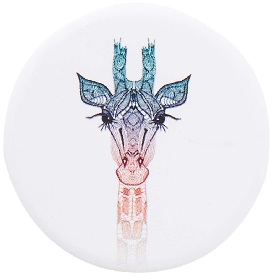 PopSockets PopGrip - 支架手柄 用于智能手机和平板电脑的支架手柄[不可互换] 带可扩展插座 - 长颈鹿