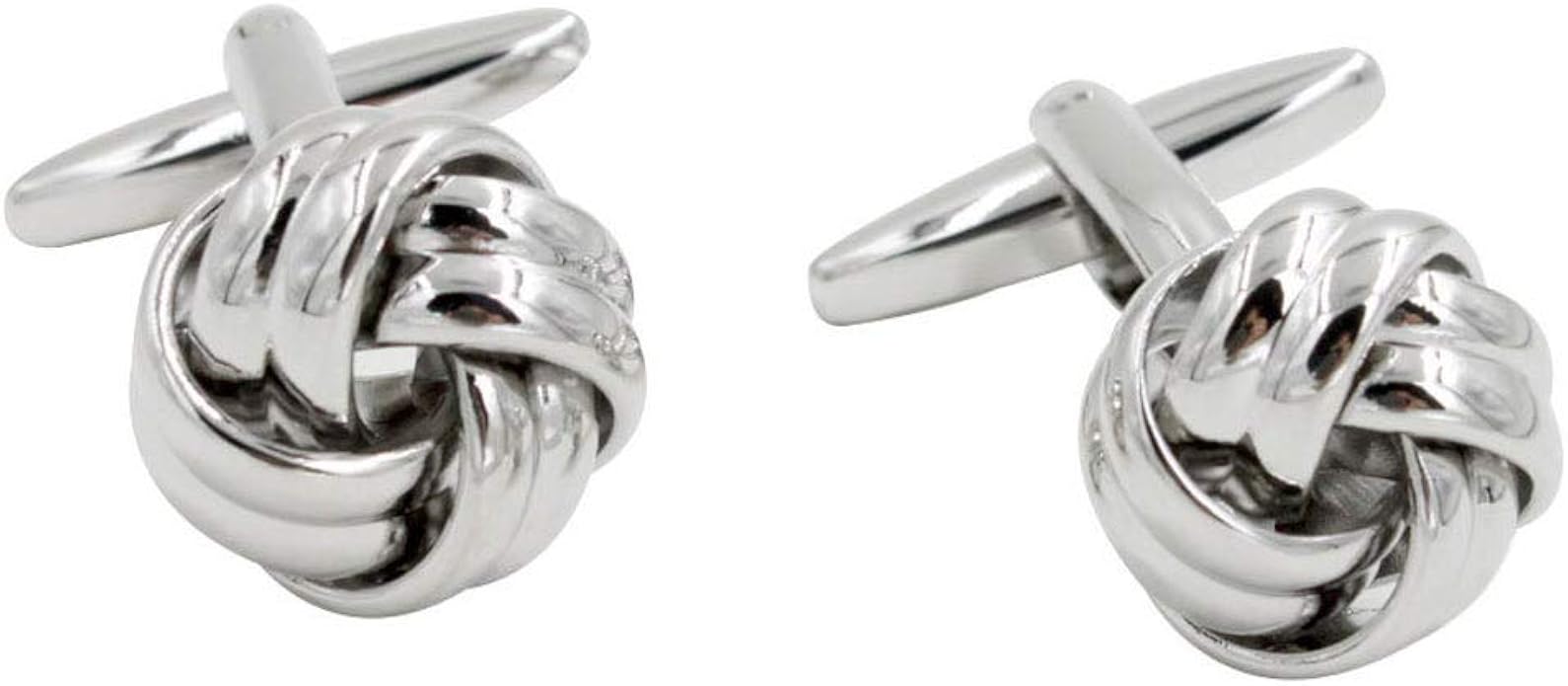 auscufflinks 金色银结袖扣 | 金色袖口链婚礼 | 男士打结银色礼物