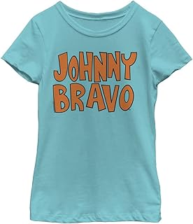 warner bros. girls johnny bravo 徽标女孩短袖 t 恤