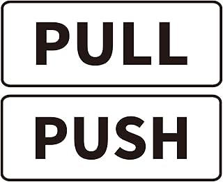 pull push (垂直)推拉门垂直贴纸标志 - 5 件装 5.08 厘米 x 12.