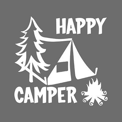 happy camper 乙烯基贴花贴纸汽车卡车窗户保险杠墙笔记本电脑皮肤