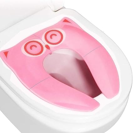 Binwo 如厕训练座椅 Binwo 可折叠防滑硅胶旅行便盆托盘马桶 便携式可重复使用幼儿马桶座垫 带便携袋 粉色 行情报价价格评测 亚马逊中国