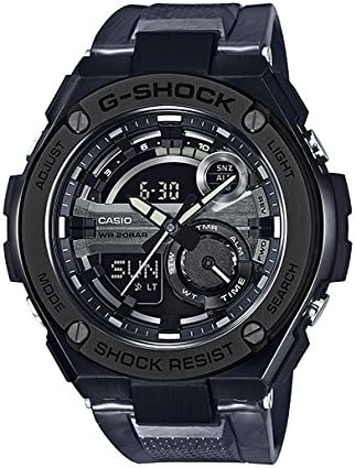 casio 卡西欧 g-shock g 钢系列 - gst 210 - 黑色/均码