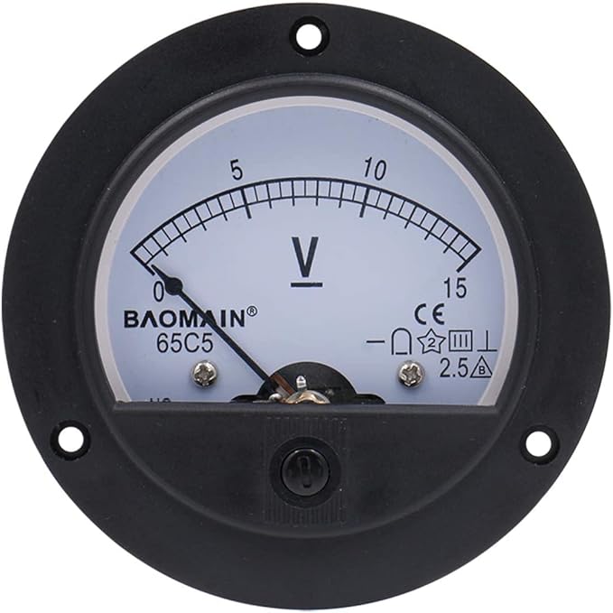 baomain ammeter 65c5 安培面板仪表模拟电流计内置分流器 dc 0-15 a