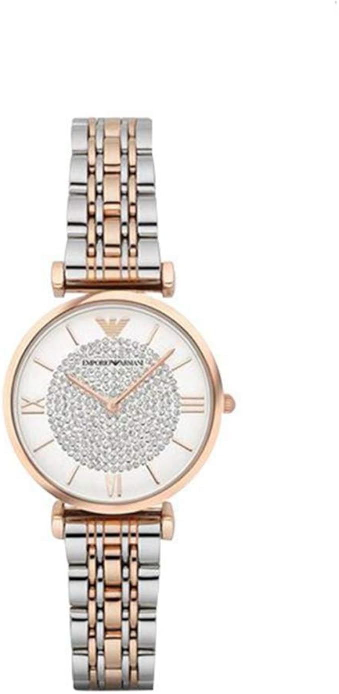 emporioarmaniwomensretroar1926rosegoldstainlesssteelqu