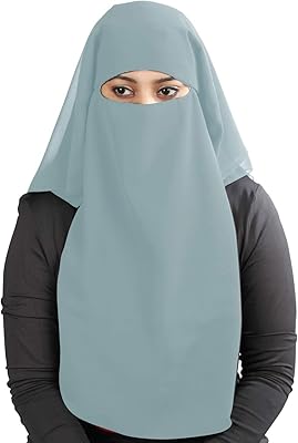 mybatua 3 层沙特尼卡布透气乔其纱,批发价,1 件面纱 nq-003