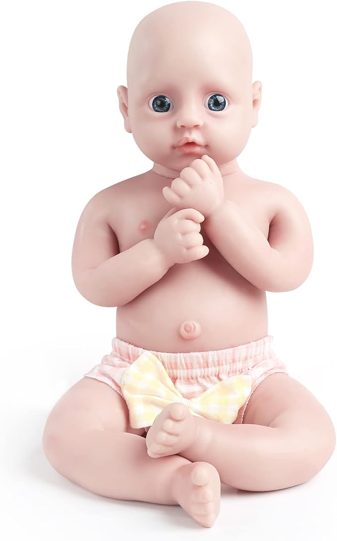 秃头,非乙烯基娃娃,reborn 实心硅胶娃娃,柔软铂金全硅胶婴儿儿童礼物