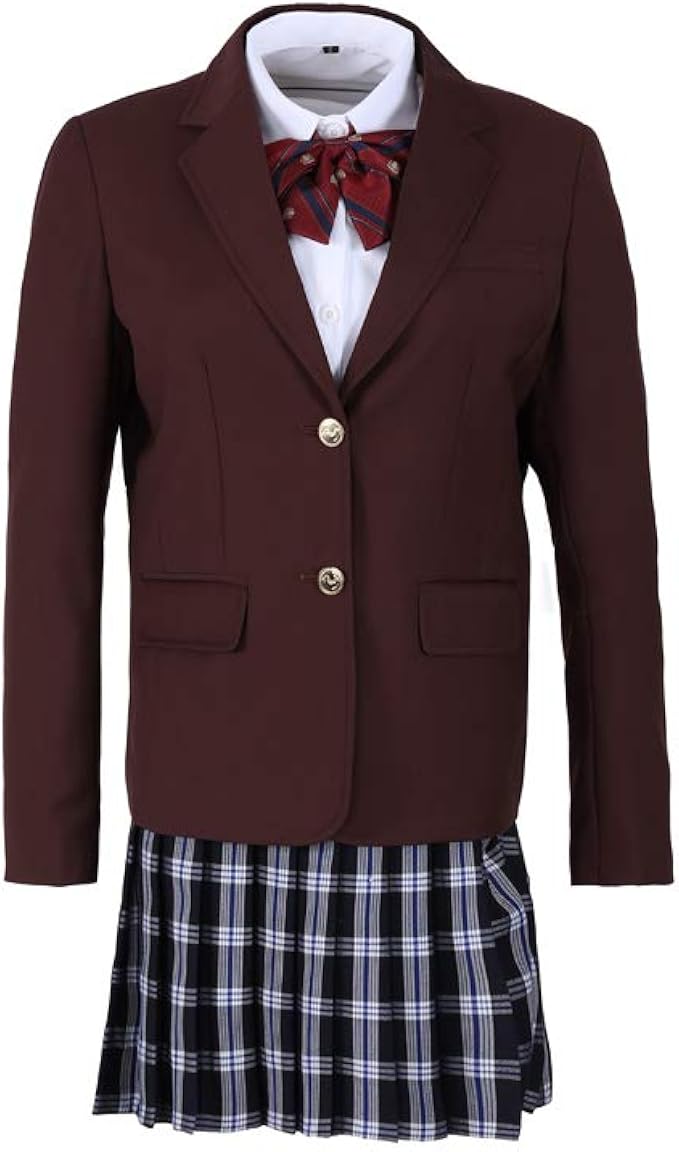 新品西式小西装jk制服外套水手服学生校服春秋装英伦9色入咖啡色 女单件西装 S 咭木咭木 服饰箱包 亚马逊中国