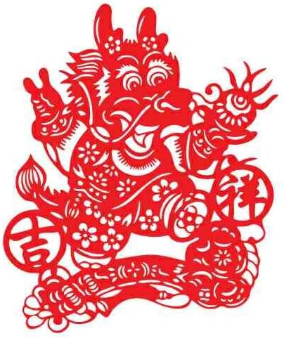 gexing100 个性一百 cak2204a 吉祥龙年 春节必备贴画 高100cm