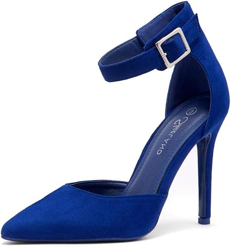 shoeland女式marneena2绒面革高跟鞋轻质尖头正装高跟鞋舒适工作鞋