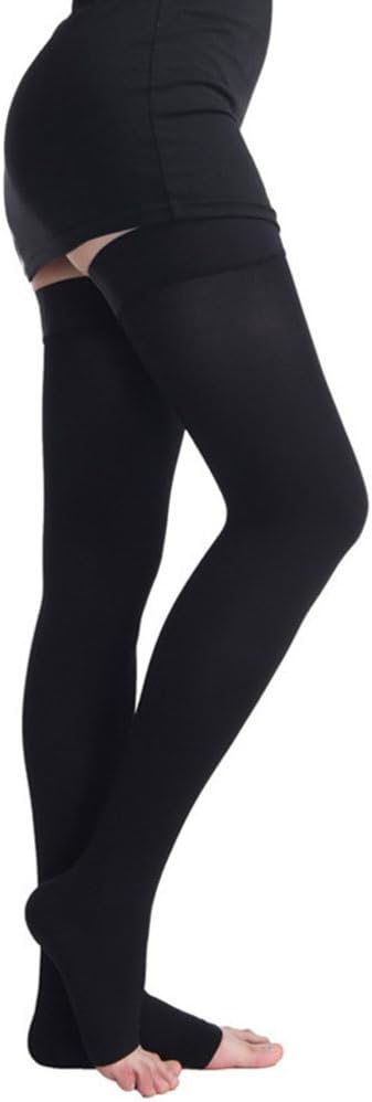 medi 迈迪 德国典雅款防静脉曲张袜二级压力长筒露趾***弹力袜护腿