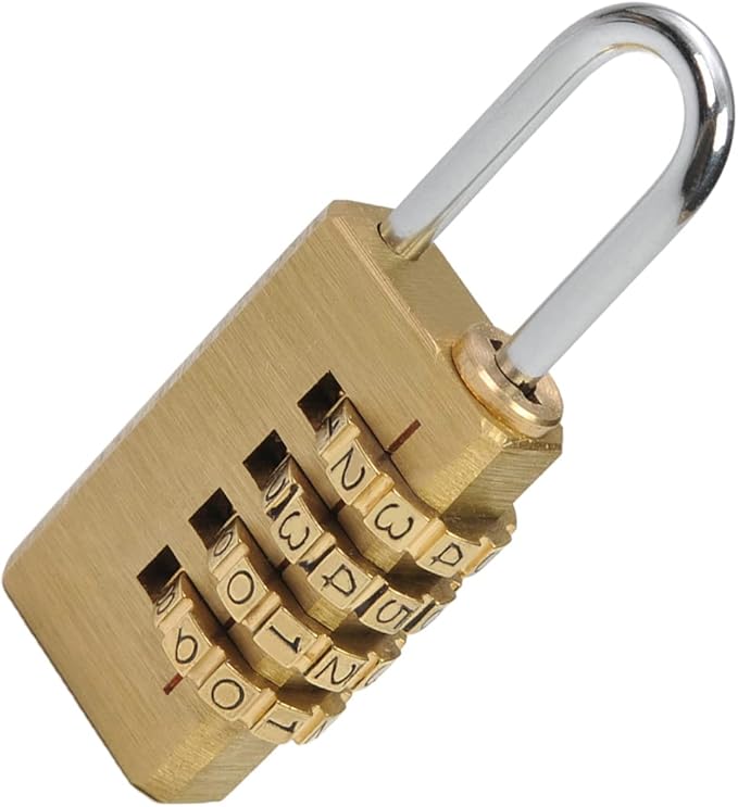 21 毫米主体宽度实心黄铜组合可重置密码锁,适用于工具箱行李背包1 件