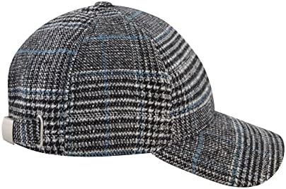 c & c california dad 帽子,格伦格子棒球帽带弧形帽檐,黑色,均码