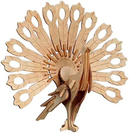 conexus innova 木质拼图 3d 木质拼图拼图 木制孔雀木质建模拼图玩具
