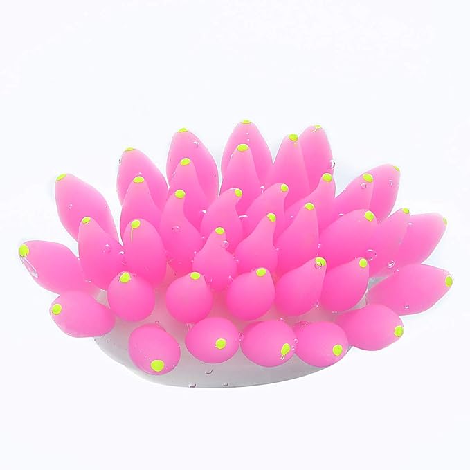uniclife 发光效果泡泡珊瑚装饰硅胶装饰品,鱼缸水族箱,带吸盘 粉红色