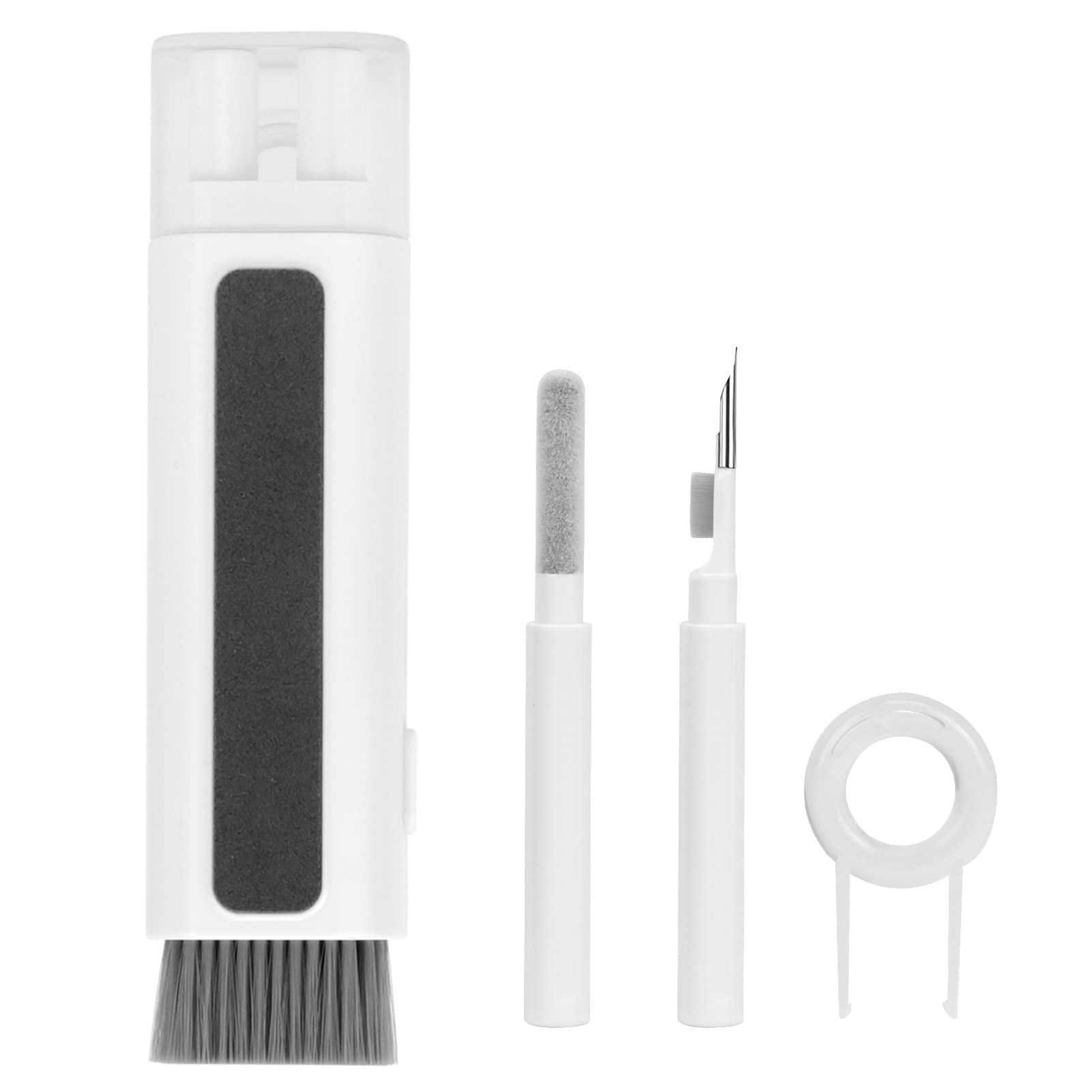 FYY AirPod Cleaning Kit, 6-in-1 Multifunctional electronic cleaning Tool Kit Cleaning Pen with Brush flocking sponge screen cleaning cloth, suitable for earbuds/phone/tablet/laptop/screen/camera/watch