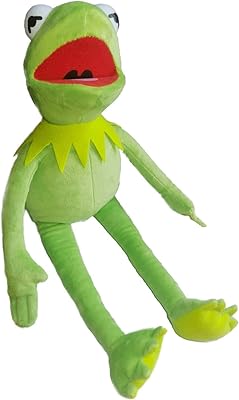 kermit the frog 毛绒玩偶,柔软可爱的青蛙填充动物青蛙毛绒玩具,适合